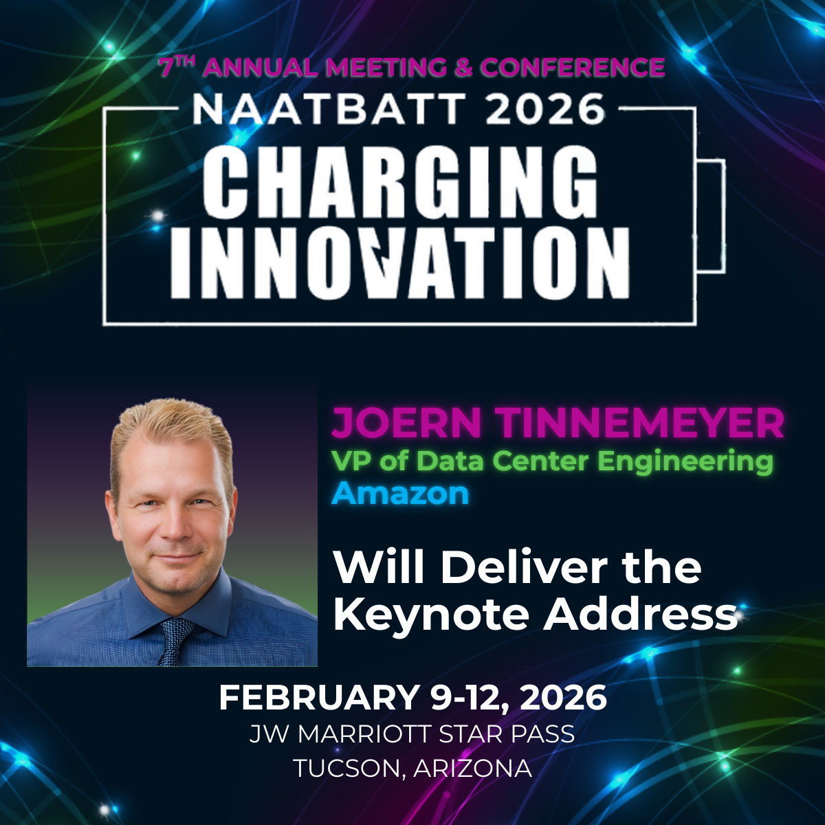 Joern Tinnemeyer of Amazon to deliver the Charging Innovation keynote