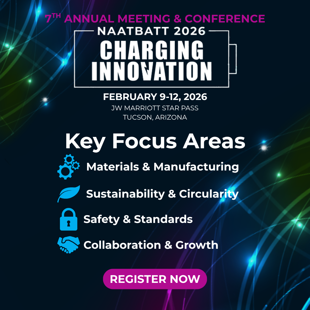 NAATBatt 2026 Charging Innovation, the four key focus areas