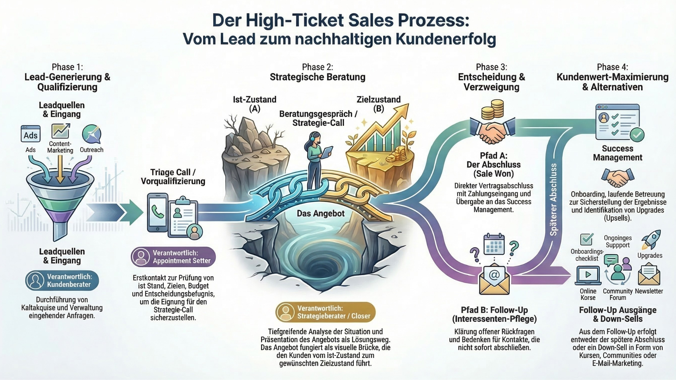 Ablauf eines High Ticket Sales Gesprächs (Image) Ablauf eines High Ticket Sales Gesprächs (Image)