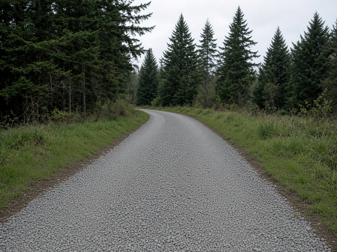 Gravel road after WB Group restructured it with grading and drainage