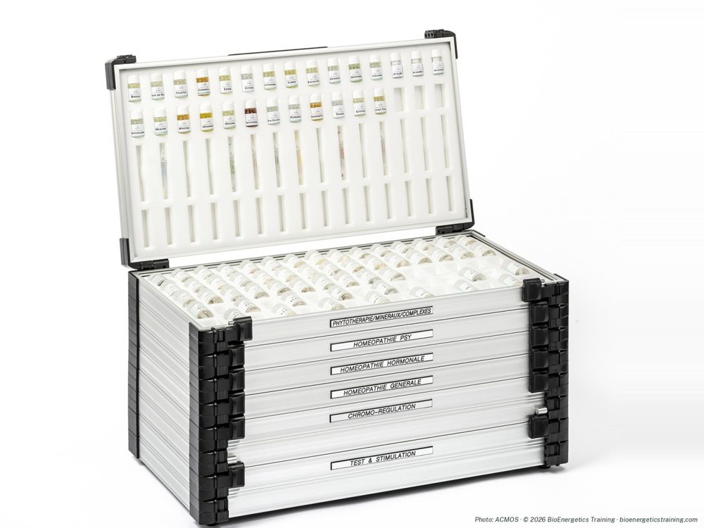 ACMOS remedy case with trays of remedies