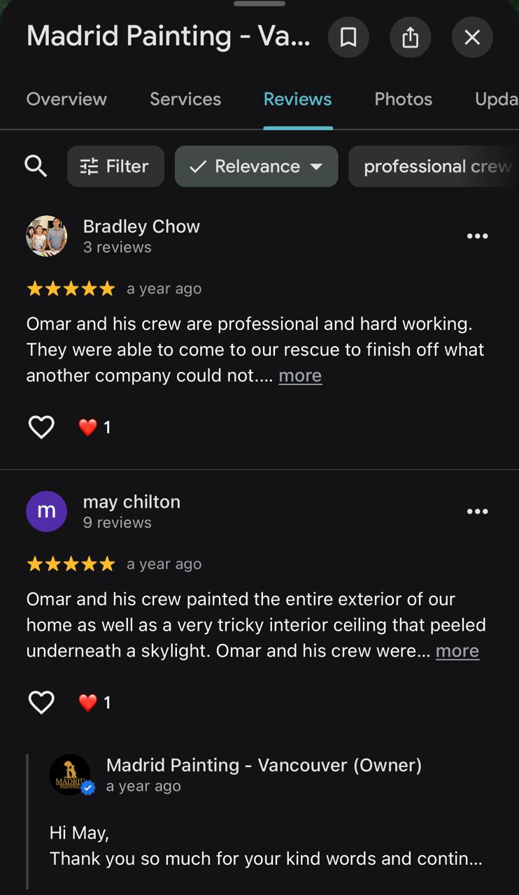 Google review screenshot