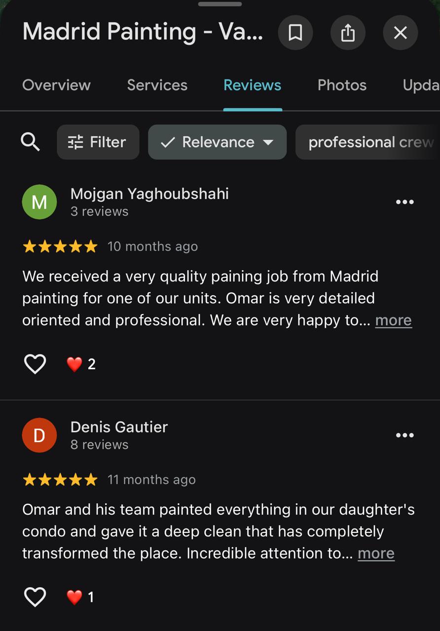 Google review screenshot