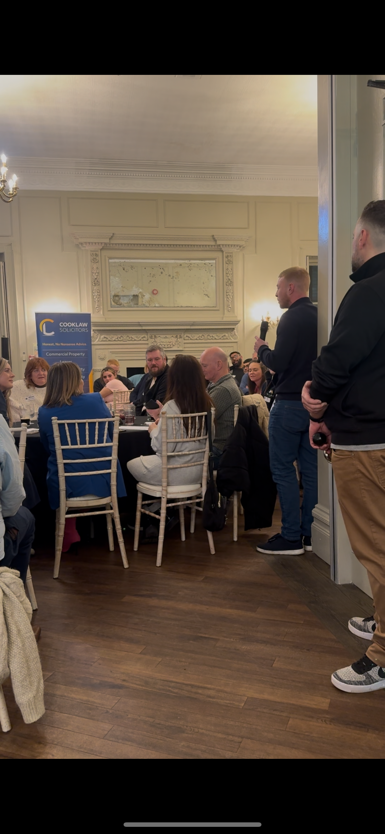 On stage at a property investment event