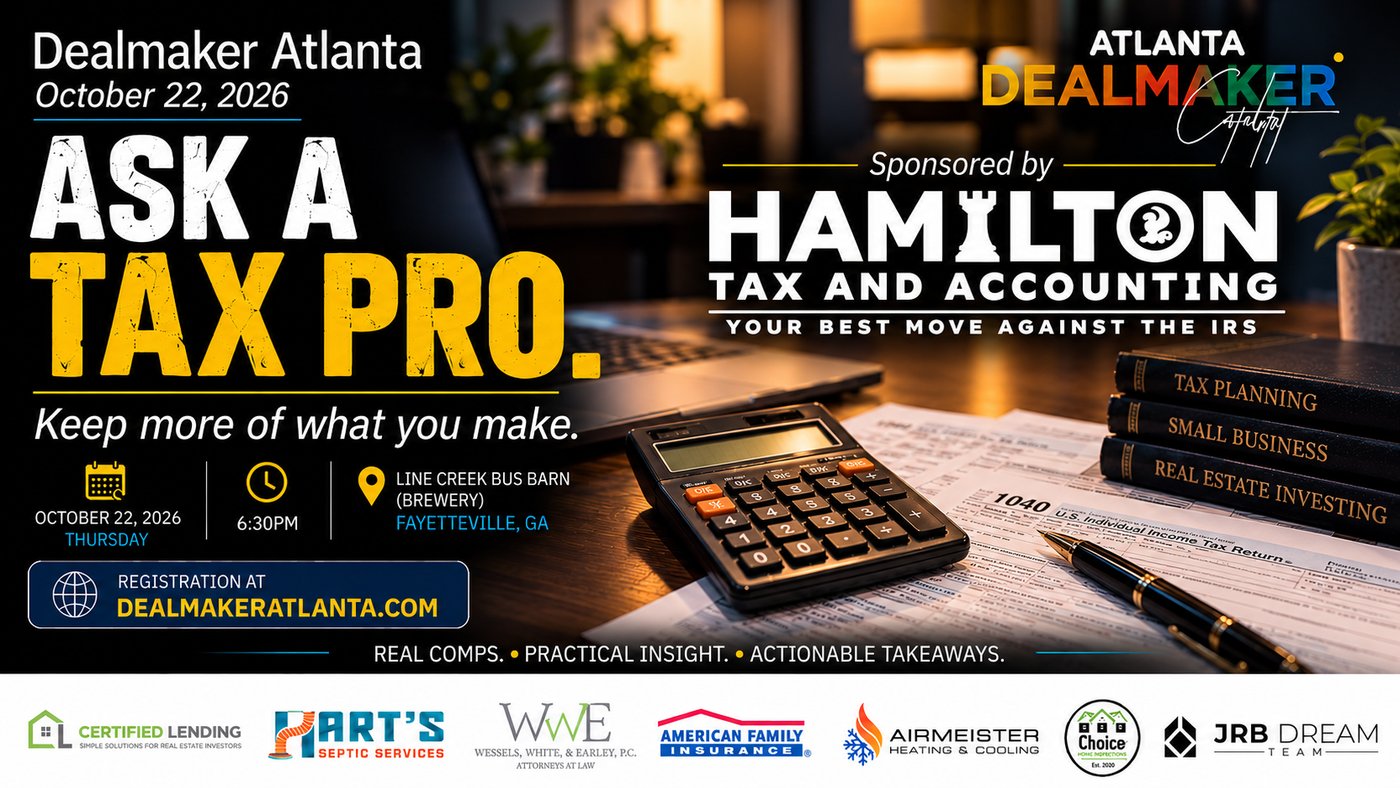Ask a Tax Pro flyer: October 22, 2026, 6:30 PM, Line Creek Bus Barn, sponsored by Hamilton Tax and Accounting