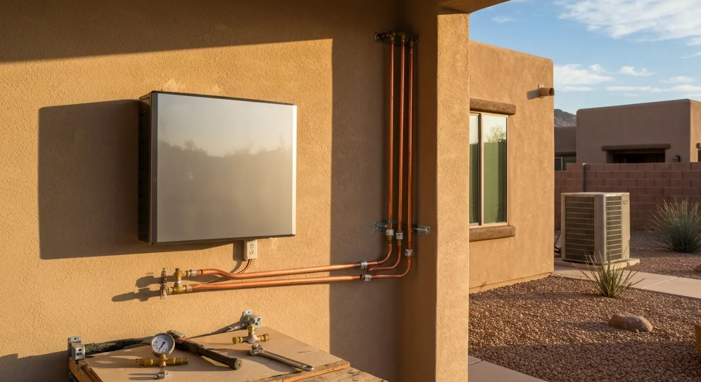 Mini split heating system installation