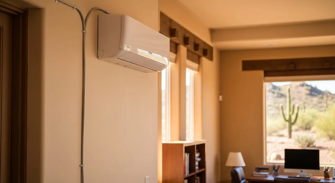 Mini-split ductless air conditioning installation