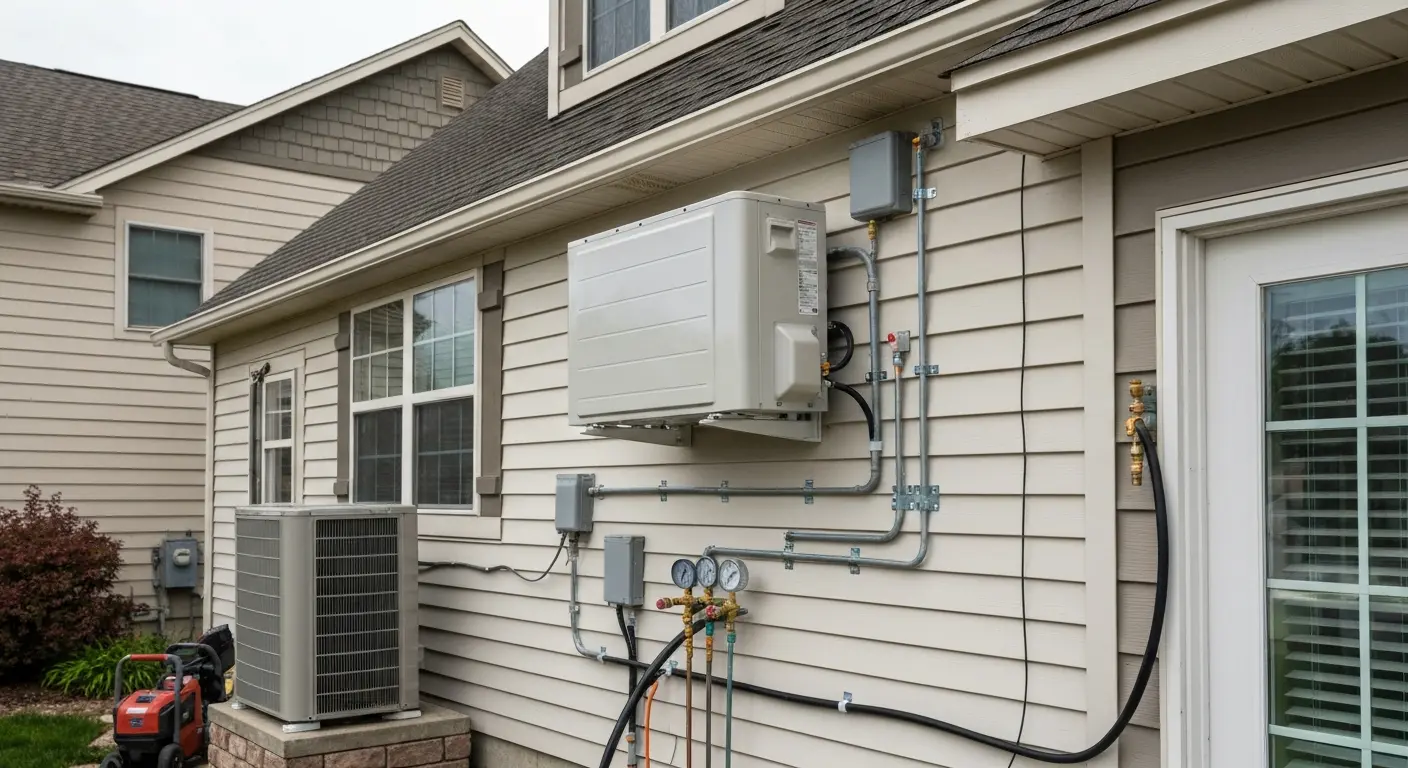 Mini-split air conditioning system installation