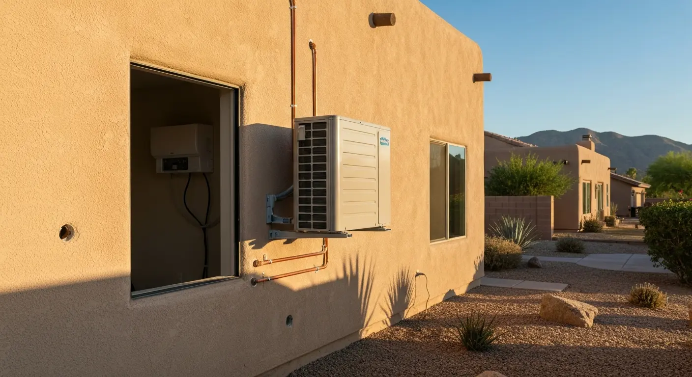 Mini split air conditioning system installation