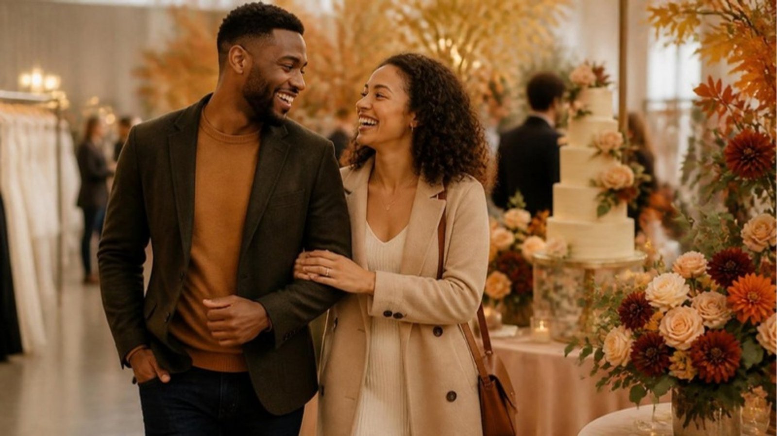 Engaged couple at the Carolina Wedding Show