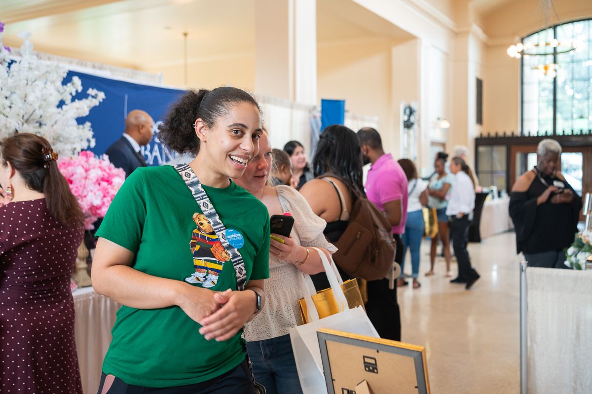 Guests exploring vendor booths