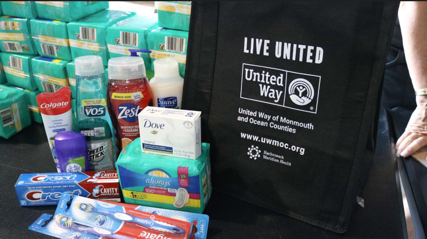 Care Supplies hygiene products packed for United Way chapter distribution