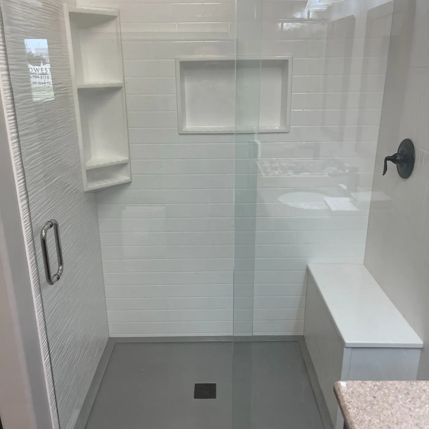 Showers and Lavatory Tops cabinets designed near Wichita, KS