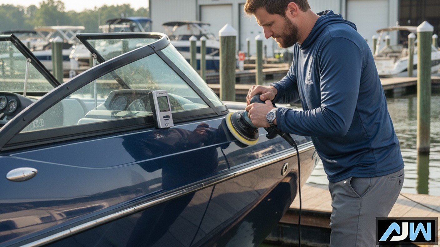 boat ceramic coating safe harbor mooresville nc hydrophobic protection Lake Norman NC AJW Detailing boat ceramic coating safe harbor mooresville nc hydrophobic protection Lake Norman NC AJW Detailing