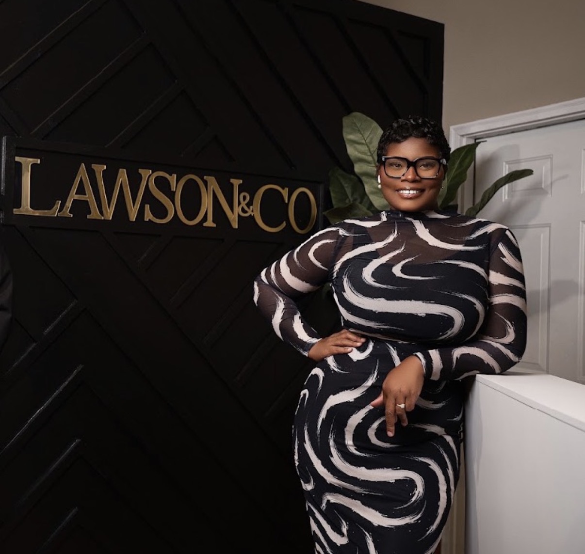 Tajuania Lawson at the Lawson & Co. office