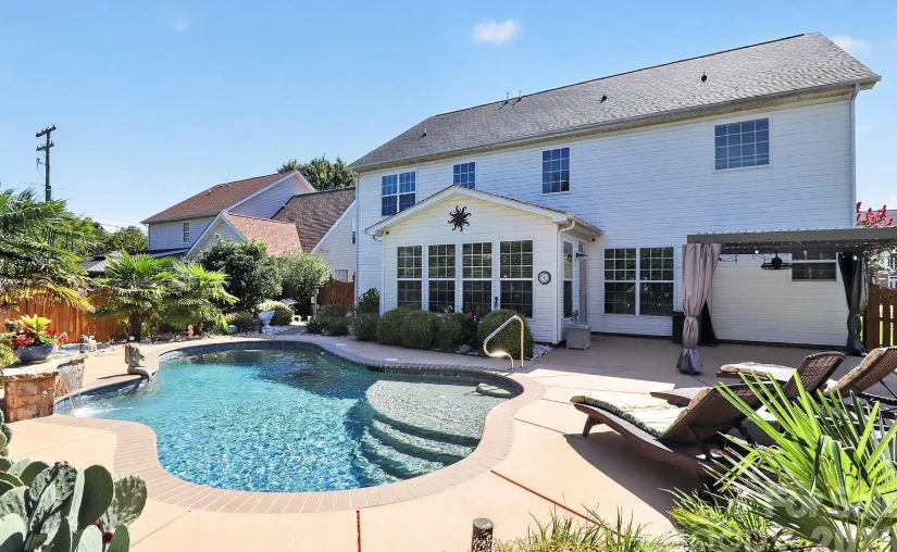 Backyard with pool