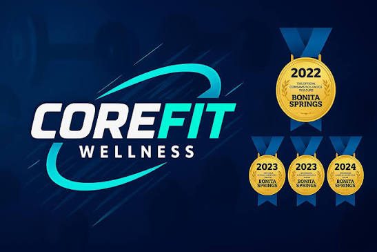 CoreFit Wellness with Best of Bonita Springs medals for 2022, 2023 and 2024