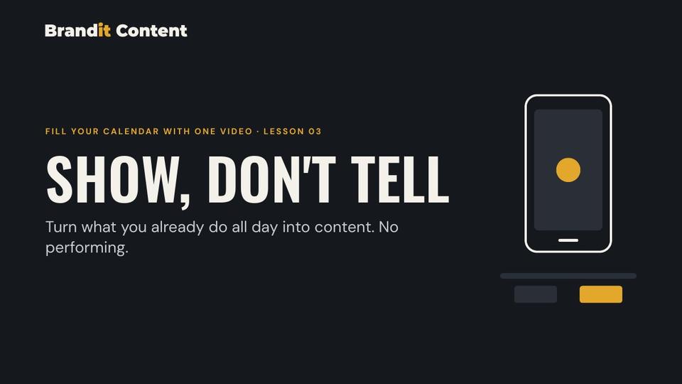 Lesson 3: Show, Don't Tell