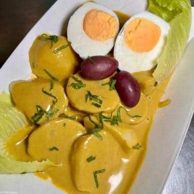Papa a la ocopa, cocina peruana de WANKA