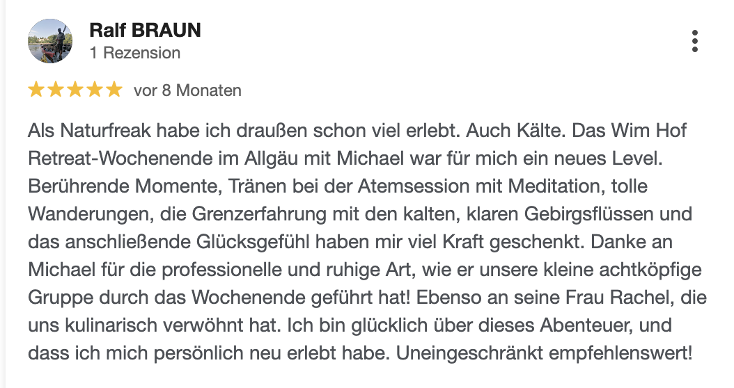 Google-Bewertung von Ralf
