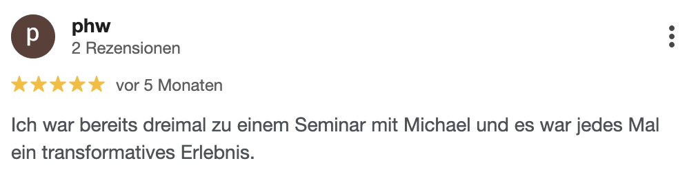 Weiterer Erfahrungsbericht über Michael Nuss