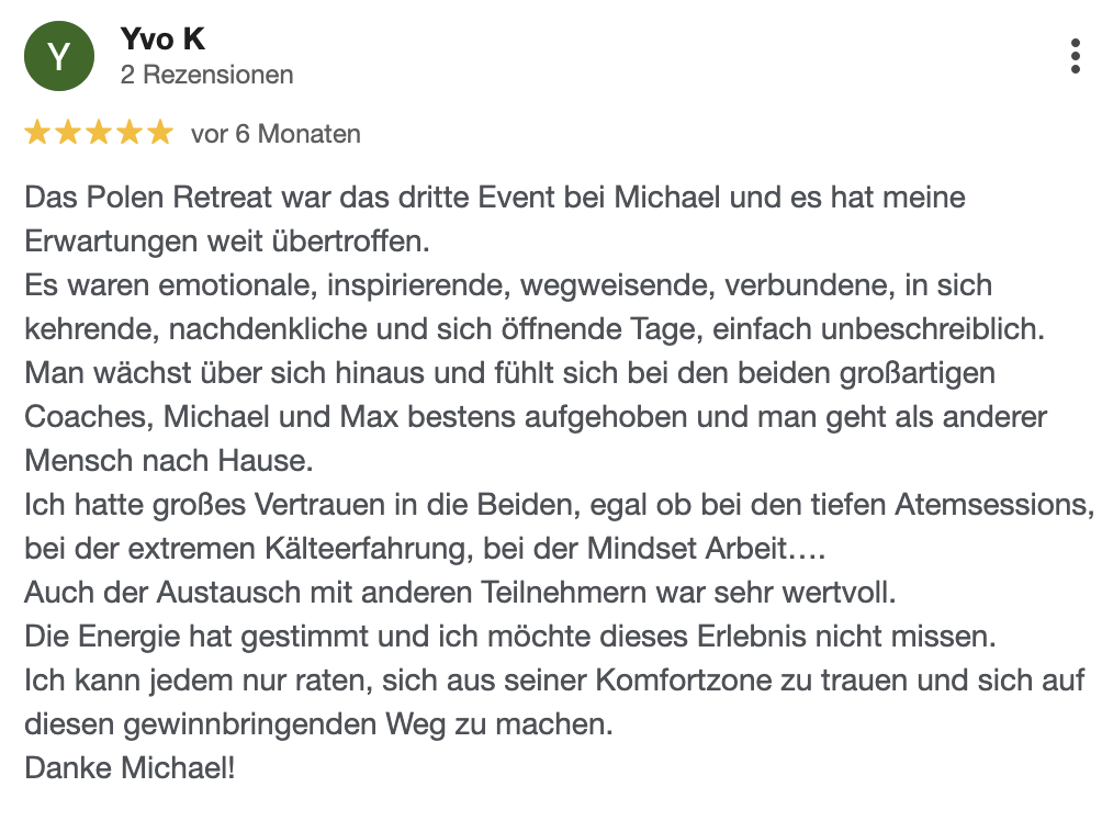 Weiterer Erfahrungsbericht über Michael Nuss
