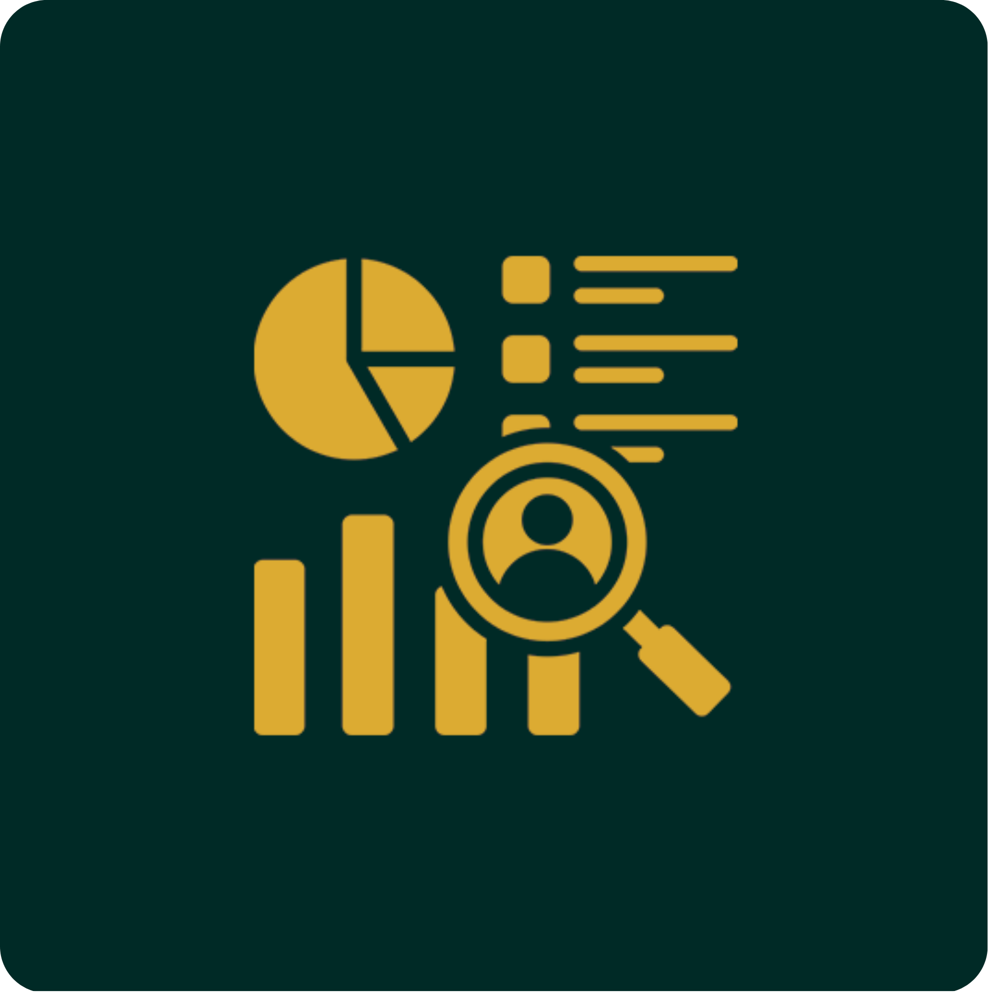 icon showing analysis tools
