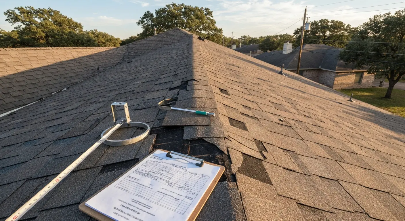 Storm damage roof inspection