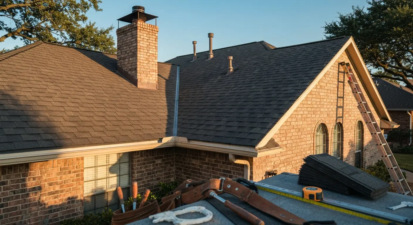 New roof installation on a home