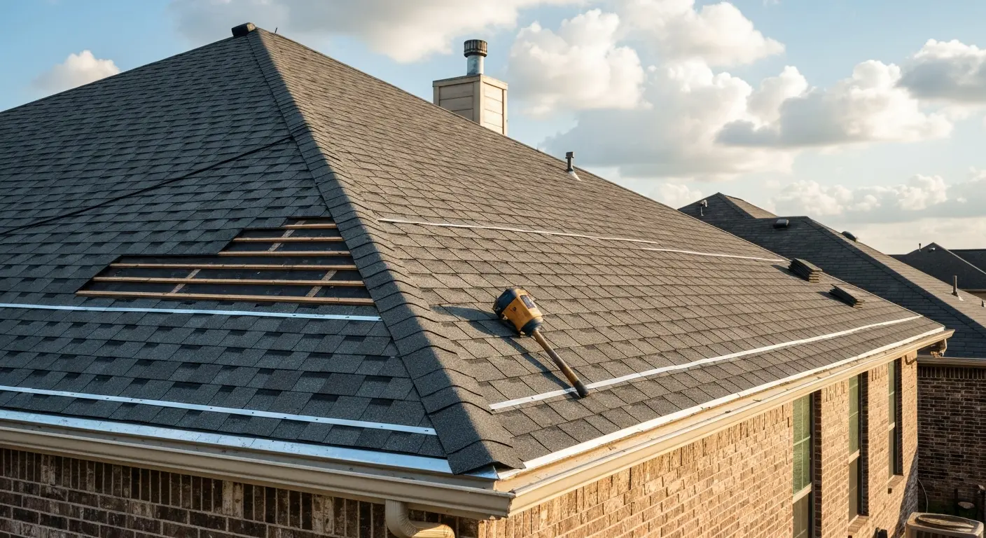 Full roof replacement project in Hudson Oaks