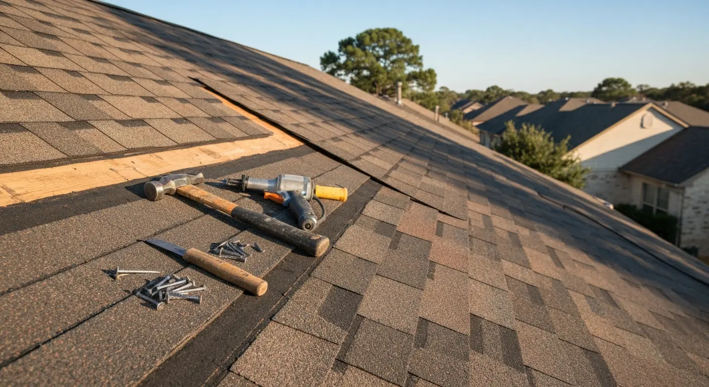 Storm damage roof repair in Hudson Oaks