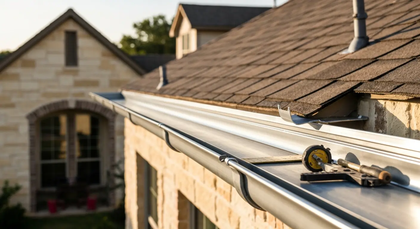 Seamless gutter installation