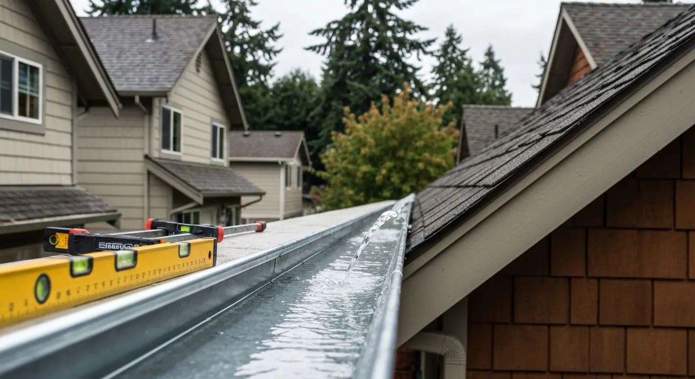 Custom gutter installation