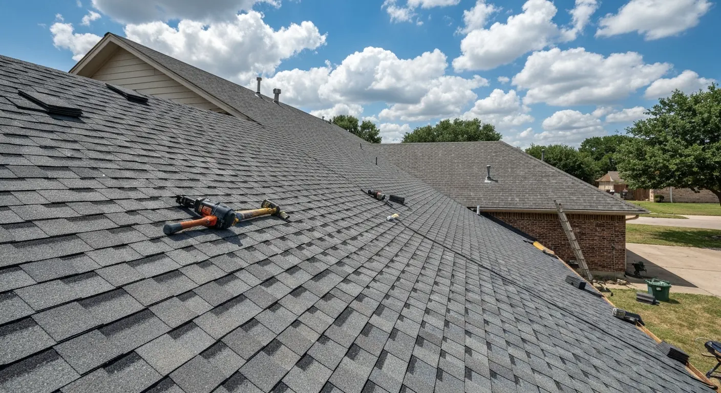 Asphalt shingle roof installation in Weatherford TX