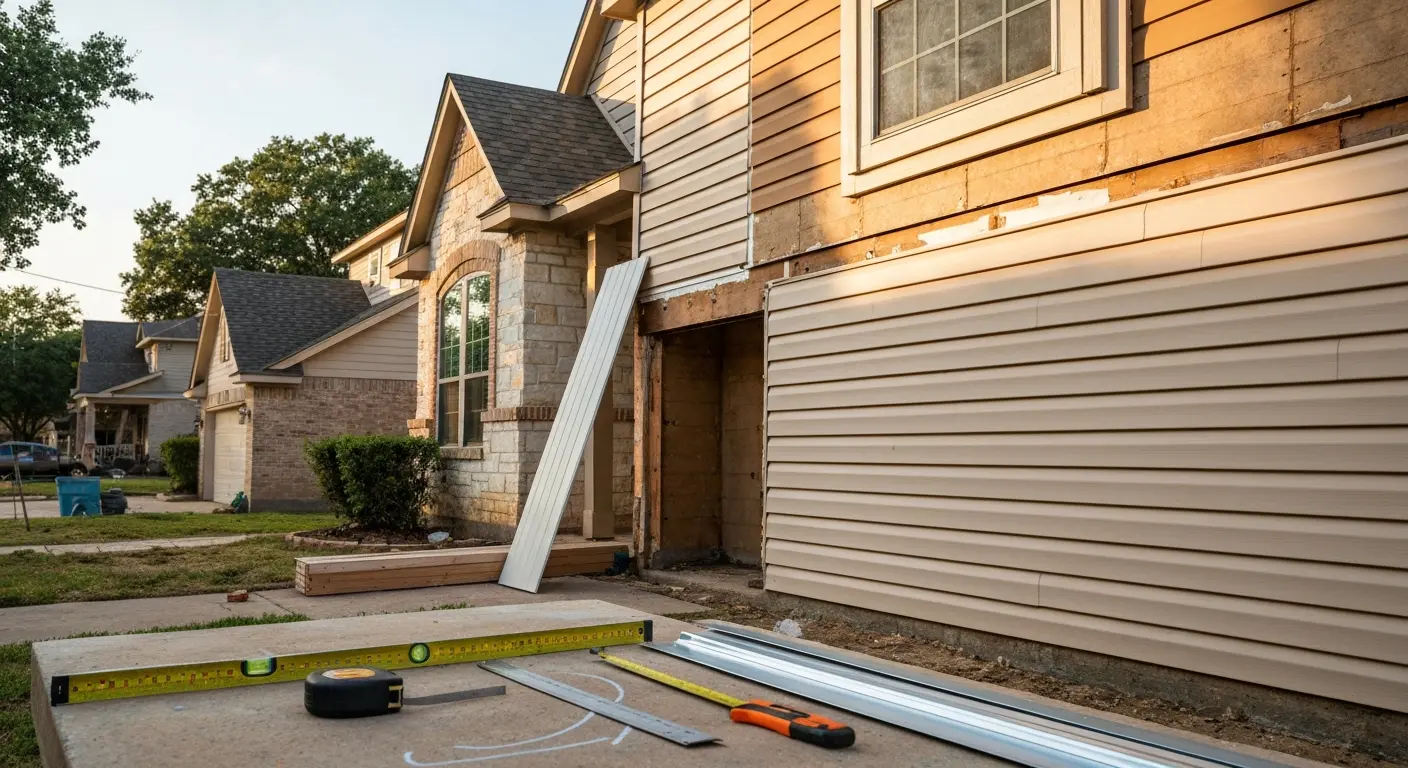 Siding installation project
