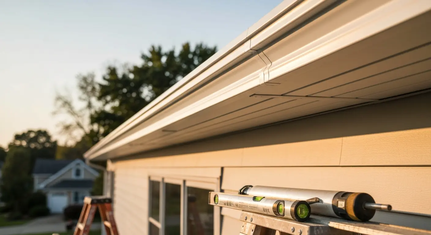 Vinyl trim and soffit installation