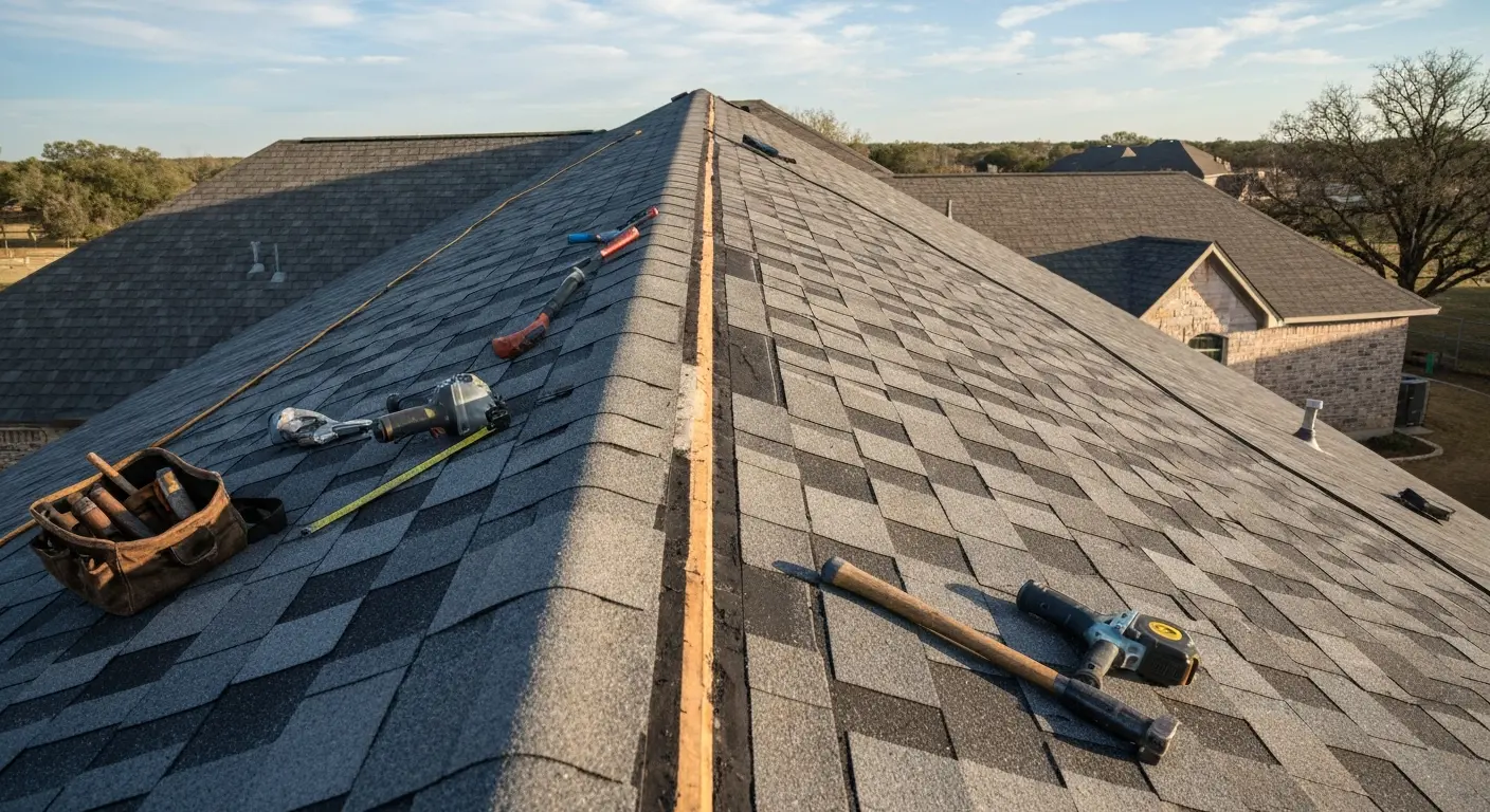 Roof repair work