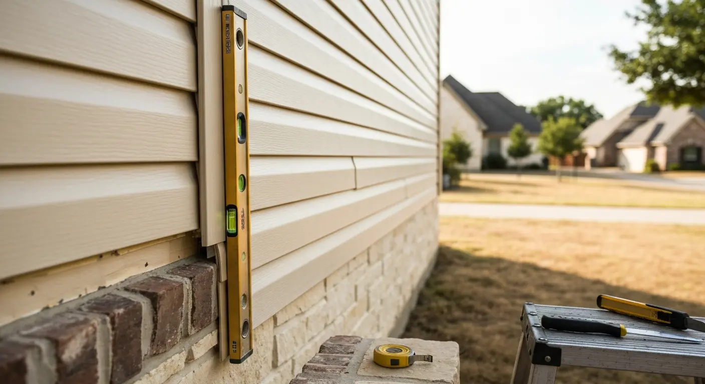 Vinyl siding repair project