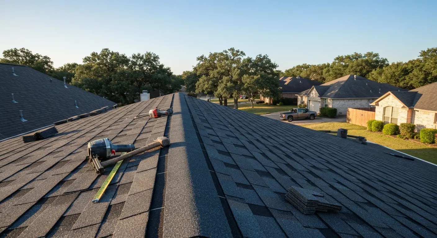 Asphalt shingle installation