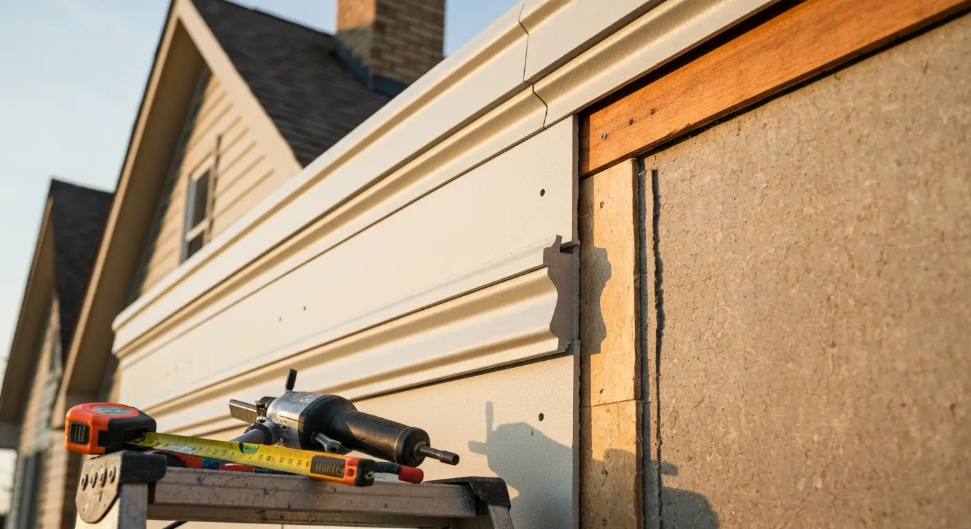 Vinyl and fiber cement siding installation