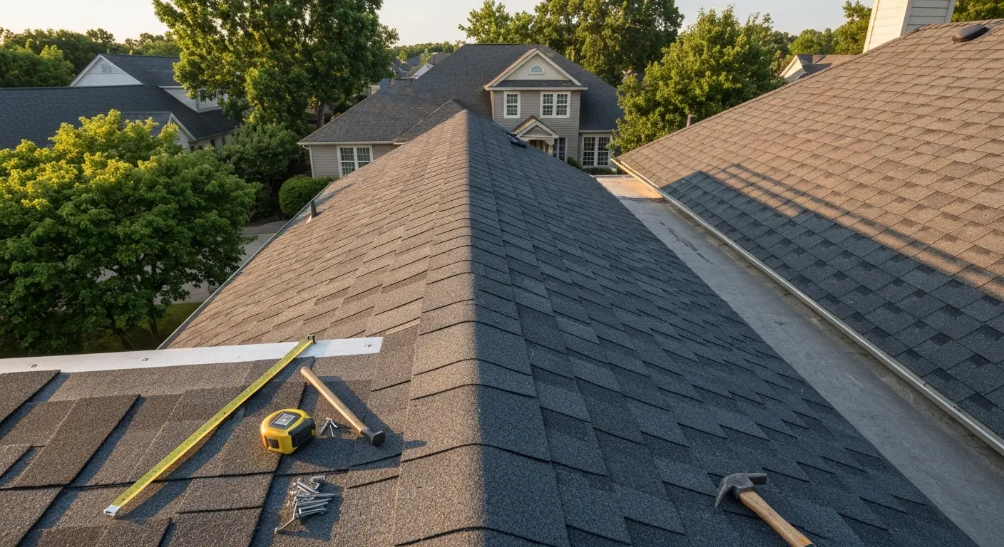 New roof installation