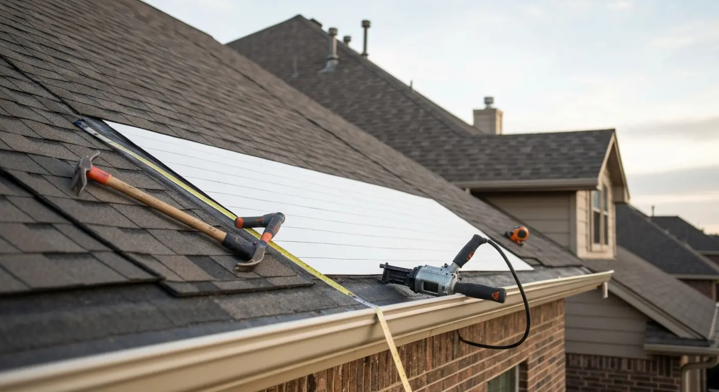 Storm damage roof repair