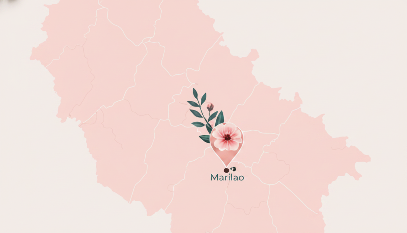 Map showing Flower Mama location