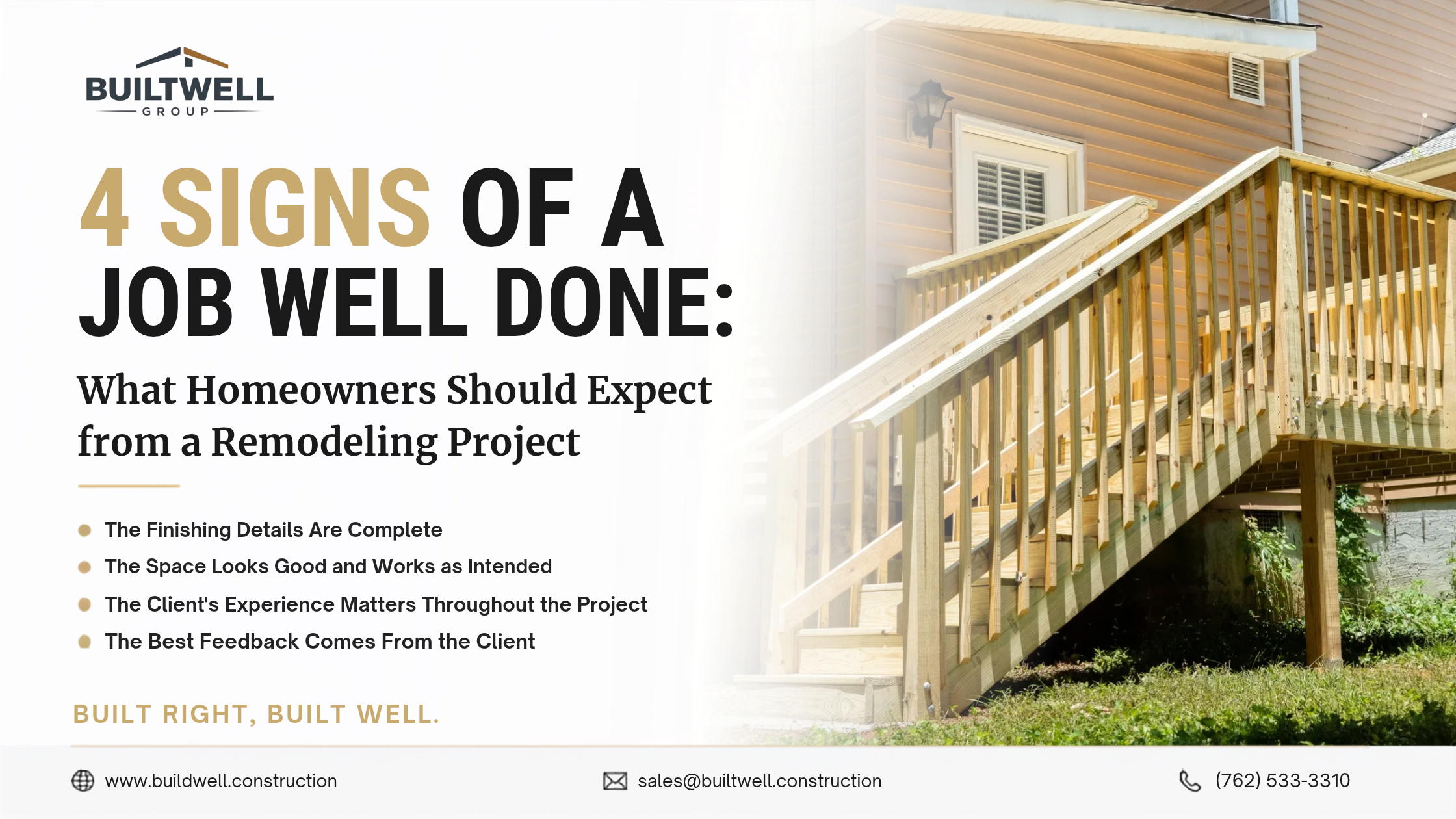 Completed home remodeling project showcasing quality workmanship and finishing details