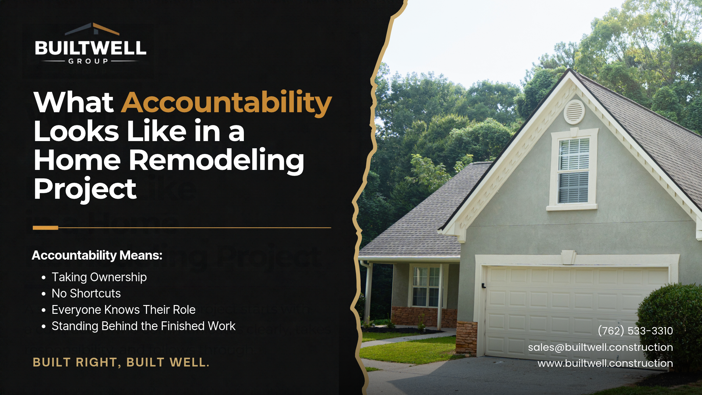 Home remodeling team managing a project with clear responsibilities and accountability
