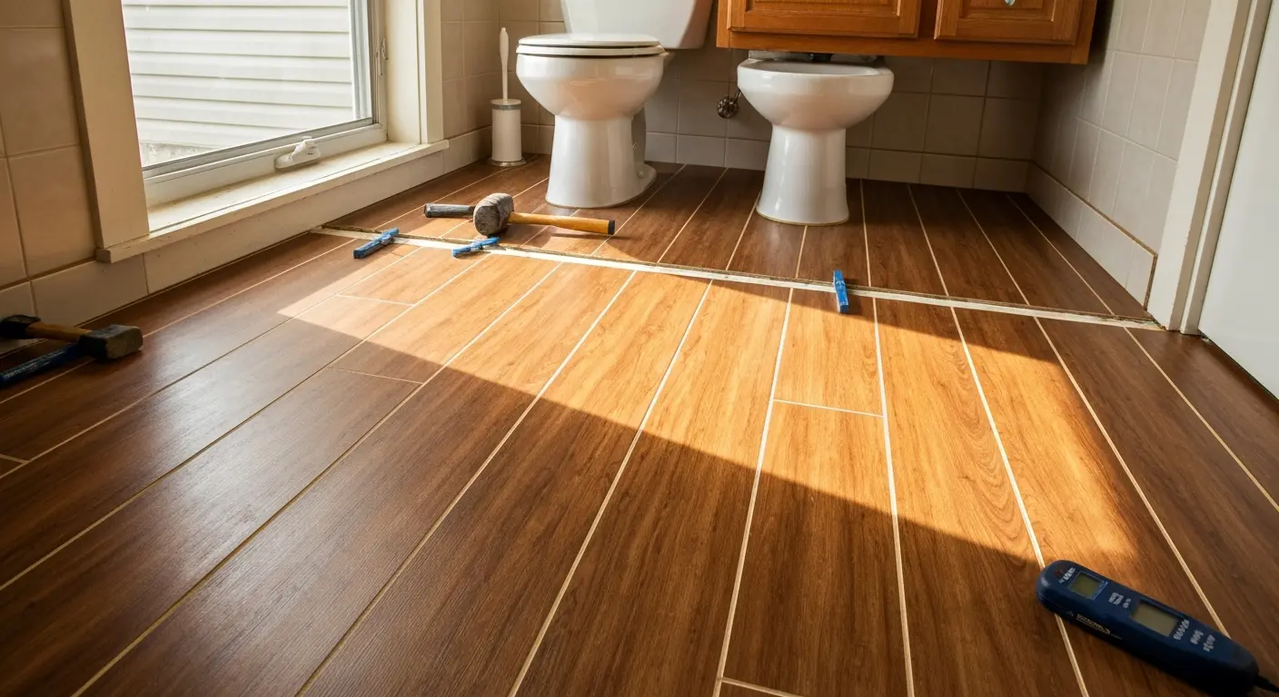 Bathroom laminate flooring