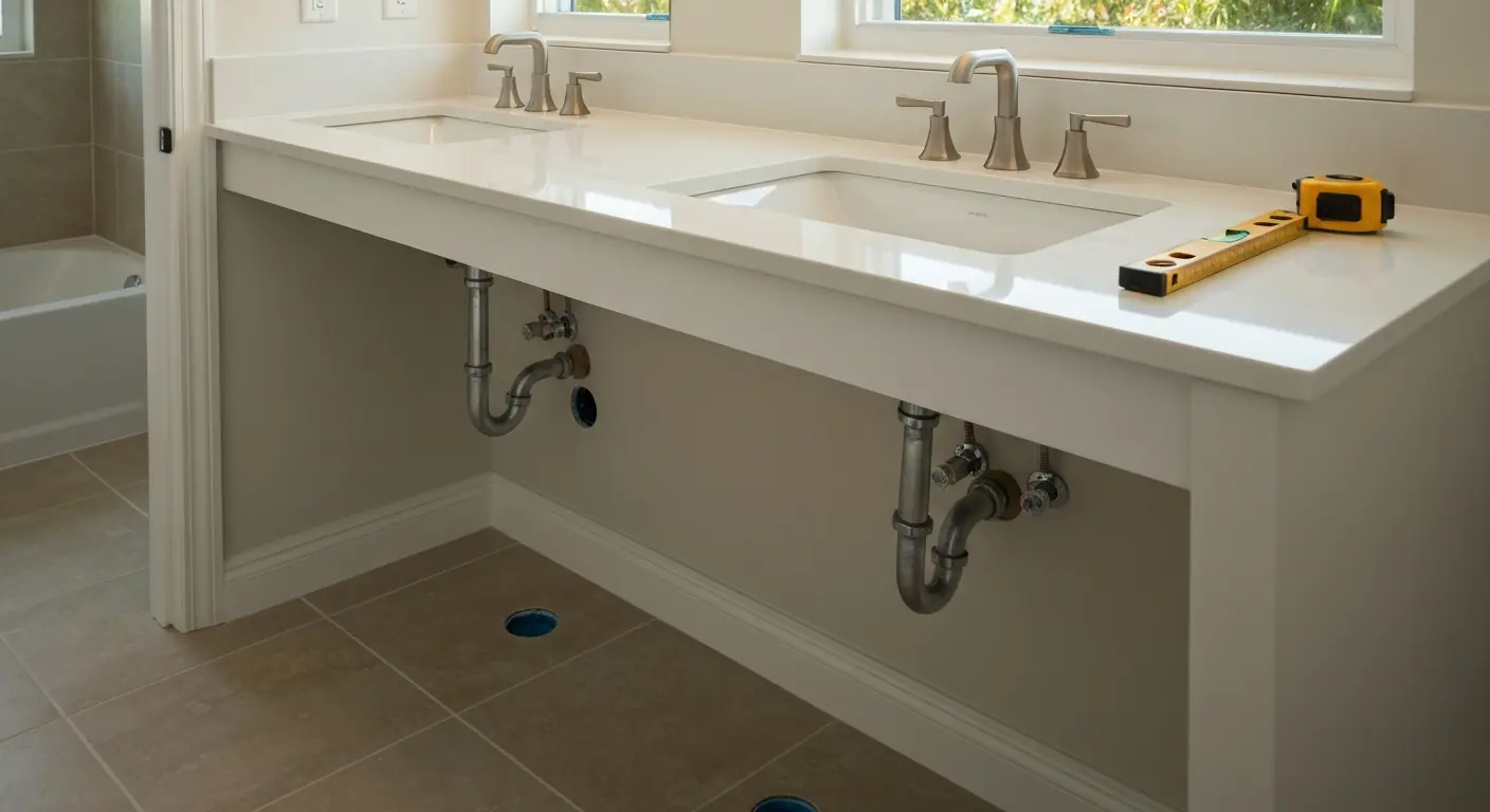 Bathroom vanity installation