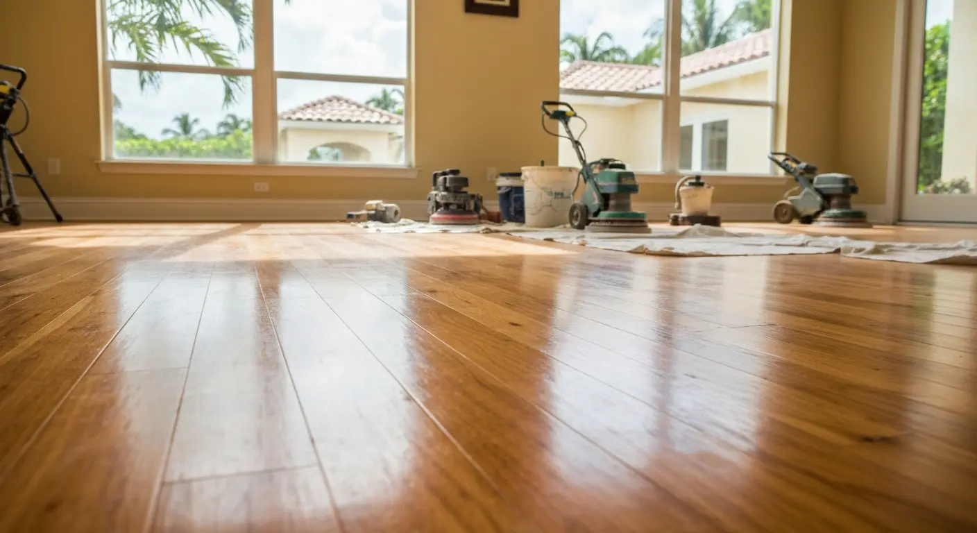 Restored floor damage repair
