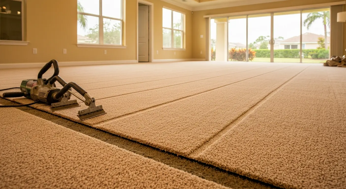 Residential carpet installation