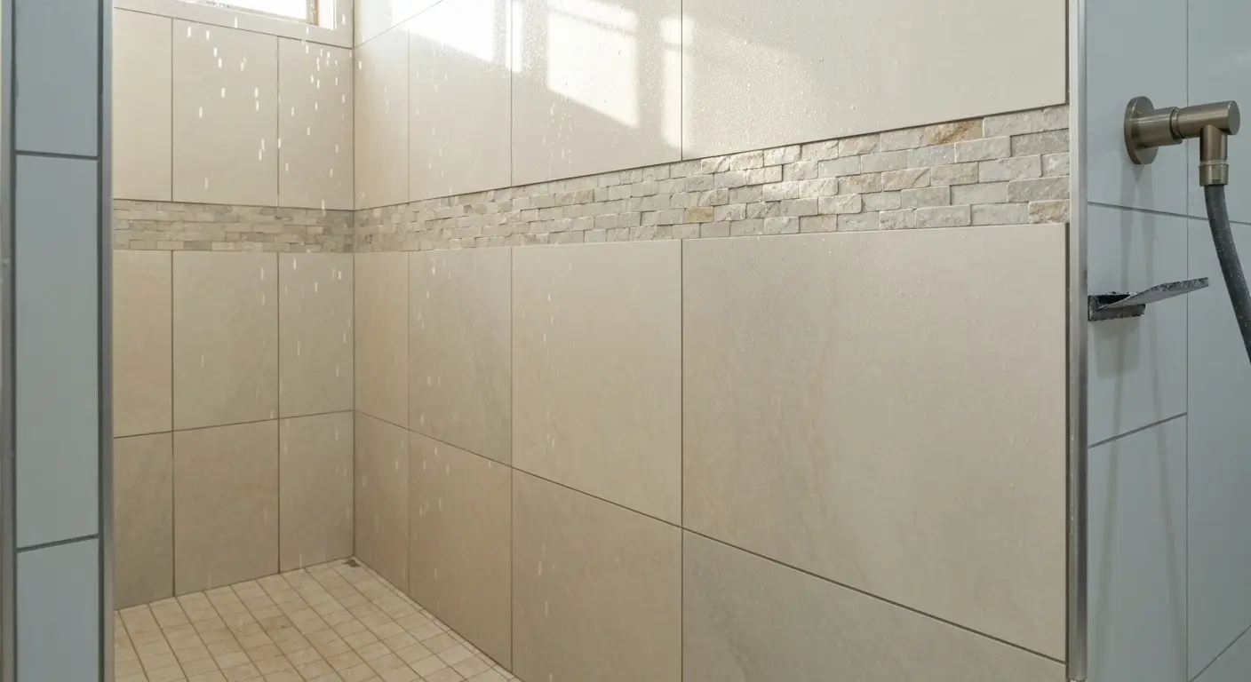 Tile shower wall installation